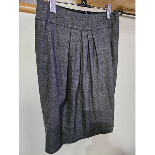 Jupe Mi Longue En Laine En Gris Max Mara
