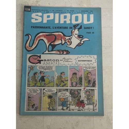 Spirou Hebdo N°1.338 - 26e Année - Décembre 1963 - Passionnante, L’Aventure De Sandy ! - 