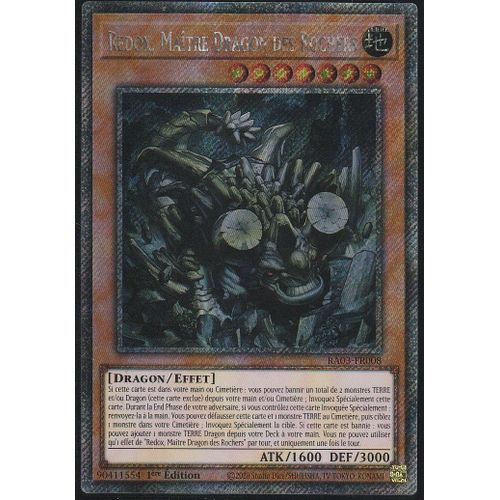 Carte Yu-Gi-Oh - Redox Maitre Dragon Des Rochers - Ra03-Fr008 - Platinium Rare