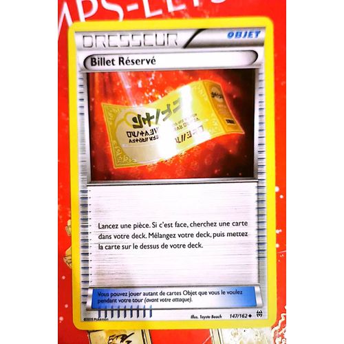 Carte Pokémon Billet Réservé/ 51/M3
