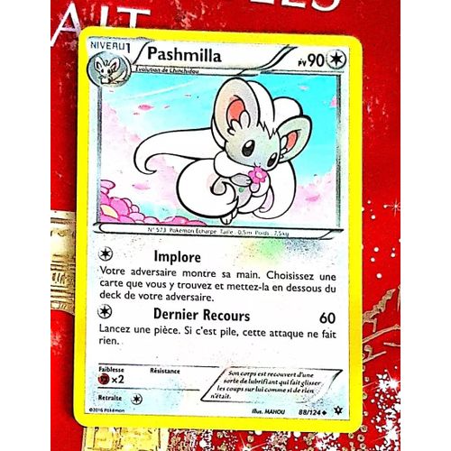 Carte Pokémon 88/124 Pashmilla 90 Pv - Reverse Xy -/ 51/M3
