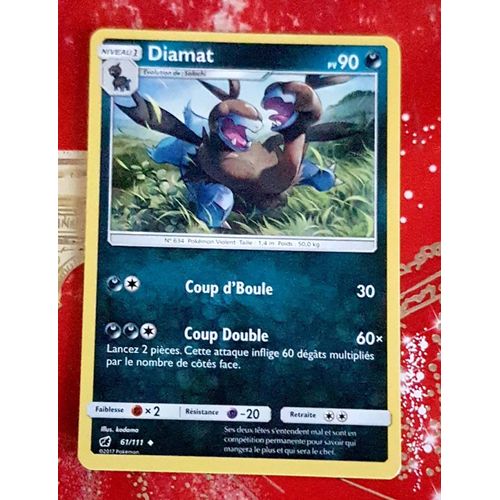 Diamat 90pv 61/111 Reverse - Carte Pokemon/ 51/M3