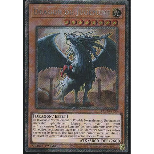 Carte Yu-Gi-Oh - Dragon Du Jugement - Ra03-Fr196 - Platinium Rare