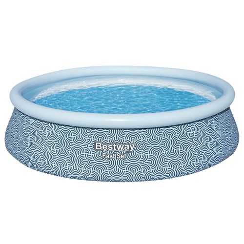 Piscine autoportante ronde 457 x 107 cm Bestway Fast Set décor géométrique