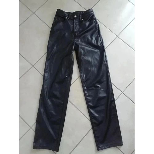 Pantalon Simili Cuir ( H&m ) Taille Env 34 ( Grand 32 )