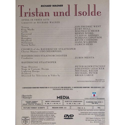 Dvd Opéra Tristan Und Isolde Wagner