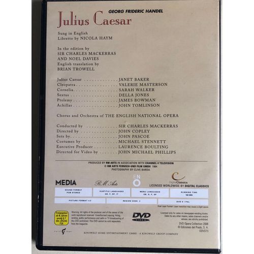 Dvd Opera Julius Caesar Handel