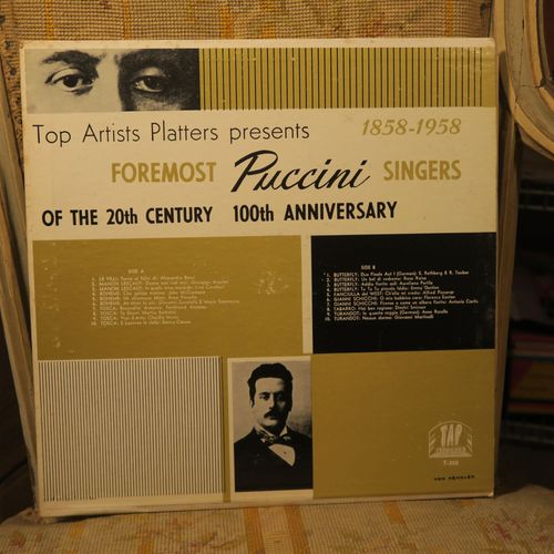 Puccini Foremost Puccini Singers Of The 20th Century 1858-1958