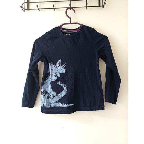 T-Shirt À Manches Longues Bleu Marine Foncé Dinosaure Kiabi 8ans.