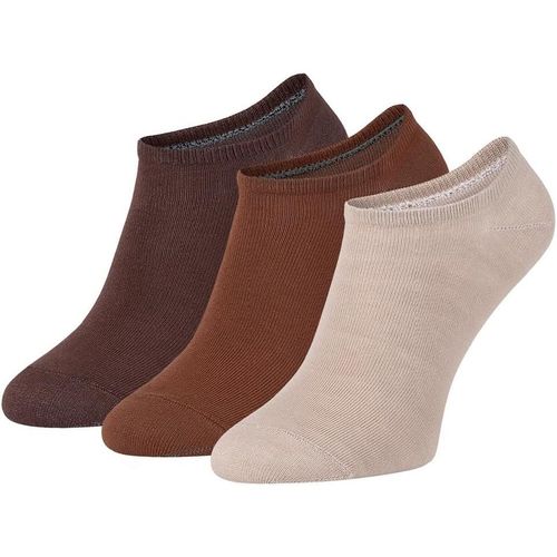 Zooksy Pack 3 Paires Chaussettes Courtes Doona En Coton Sport 36-40 Beige, Rouge, Marron
