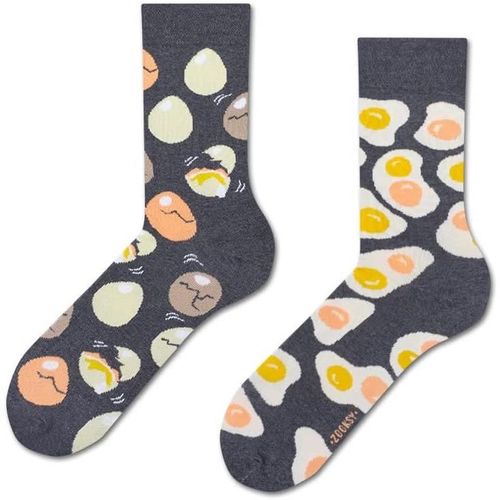 Zooksy Chaussettes Eté Longues Colorées Mixtury En Coton Motif ?Uf 36-40