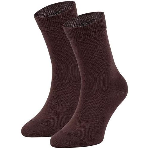 Zooksy Chaussettes Longues Coton Confortables Sport 30-35 Dark Chocolate