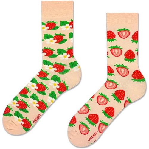 Zooksy Chaussettes Eté Mixtury Longues En Coton 36-40 Fraise