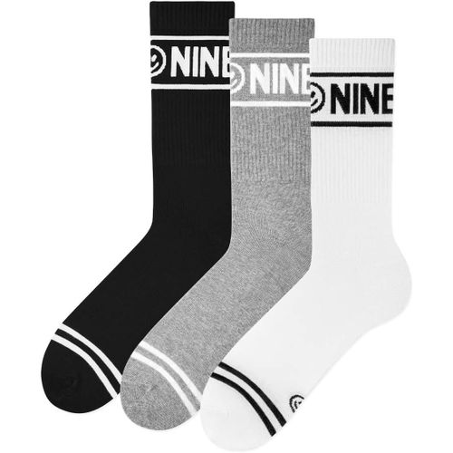 Zooksy Pack 3 Paires Chaussettes Sportives Nineties Antidérapantes 36-40 Monochrome