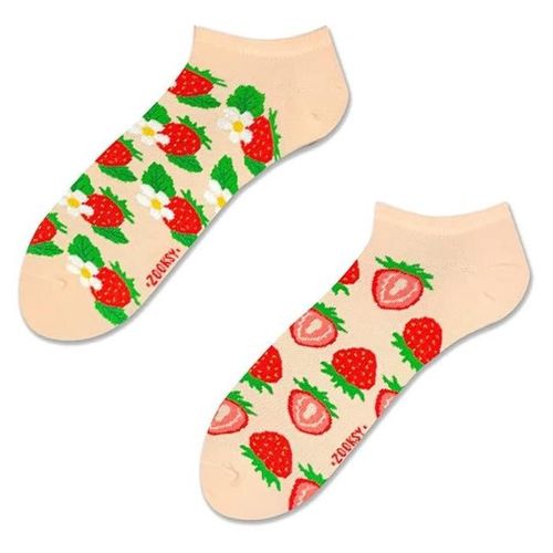 Zooksy Chaussettes D'été Colorées Mixtury Courtes En Coton Fraise 36-40