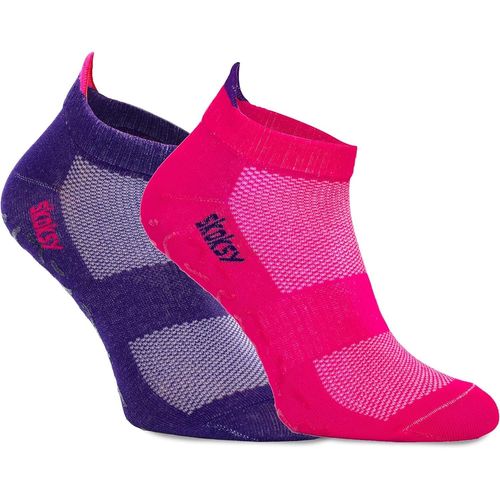 Zooksy Pack 2 Paires Chaussettes Antidérapantes Pour Yoga Et Pilates 36-40 Rose Violet