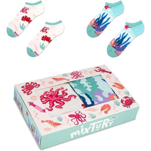 Zooksy Pack 2 Paires Chaussettes D'été Mixtury Longues Coton Trésors De La Mer 36-40