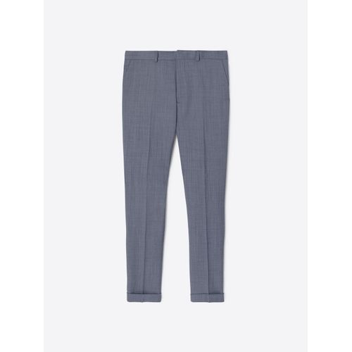 Pantalon De Costume Slim En Laine - Bleu - 36