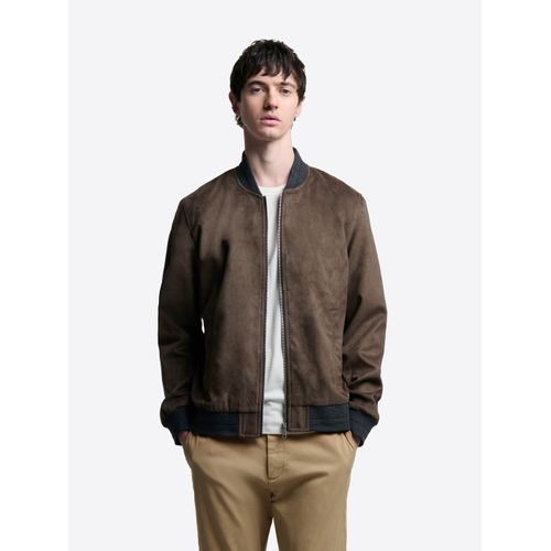 Blouson En Suédine Col Teddy - Kaki - S