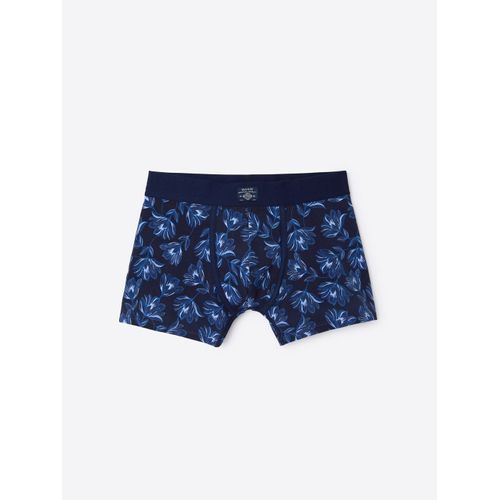 Boxer À Fleurs En Coton Biologique - Dark Navy - L