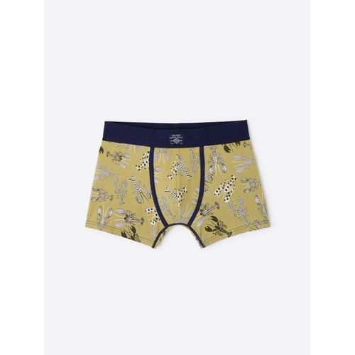 Boxer Fantaisie En Coton Biologique - Jaune Pale - S