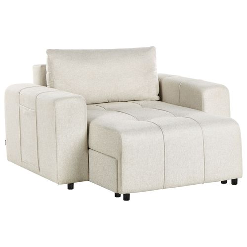 Chaise Longue En Tissu Beige Clair Innvik