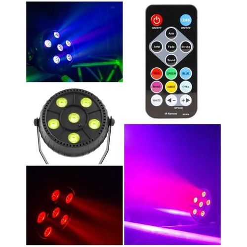 PACK DE 4 PARLEDMINI 3-in-1 LED RGB SUR BATTERIE PROJECTEURS LED A PETIT PRIX pour BAR CLUB DISCOTHÈQUE SOIRÉE DANSANTE