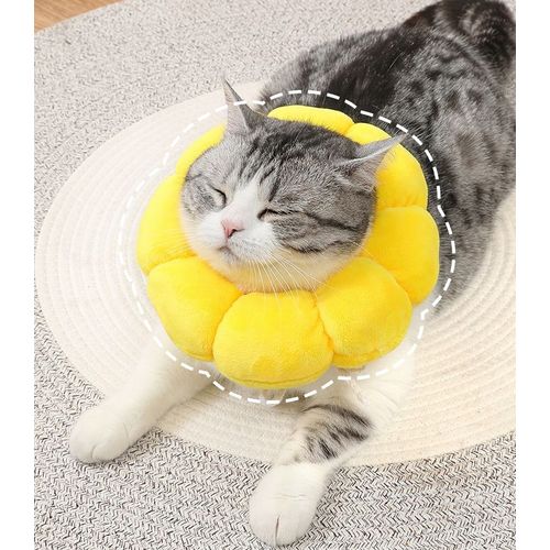 Collier De Protection Pour Chat - Aqsacokiya - Colerette Chat Anti Lechage Réglable Collier Pour Chat Doux Collerette Chat - L