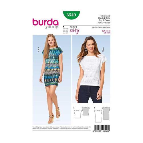 Patron Burda 6540 Haut Et Robe