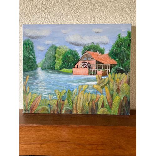Peinture À L’Huile « Le Moulin De Maintenay » Hauts-De-France