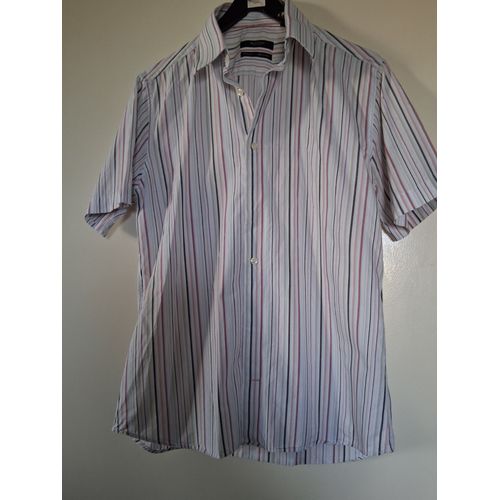 Chemise "Burton" Rayé Blanc Multicolore "T-L" Homme