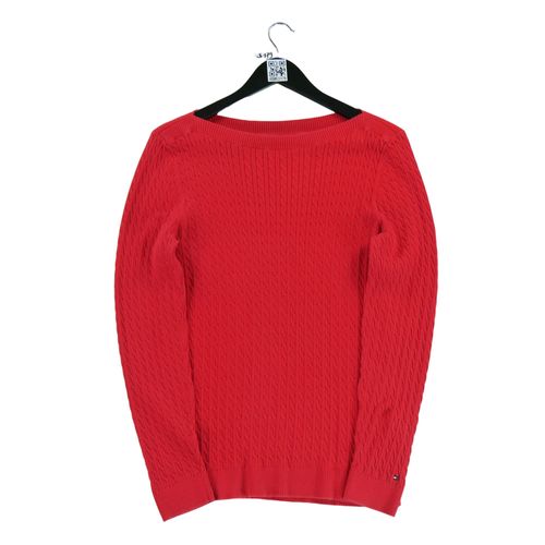 Reconditionné - Pull Femme En Maille Torsadée Rouge - Taille Xl - Femme - Rouge
