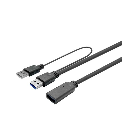 VivoLink - Rallonge de câble USB - USB type A (M) pour USB type A (F) - USB 3.1 - 5 V - 1 A - 7 m - actif - noir