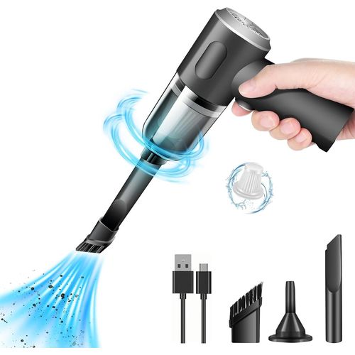 Aspirateur Voiture - 5000 Pa Aspirateur À Main Voiture Puissant, 2 En 1 Mini Aspirateur Portable Et Rechargeable Pour Maison,Voiture, Bureau Table,Canapé[X21]