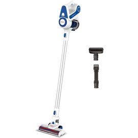 Forzaspira Slim Sr90B, Balai Electrique Rechargeable Sans Fil, 2 Fonctions Aspiration Et Ramas Des Déchets, Technologie Cyclonique, Autonomie 40 Min, Stationnement Vertical, Blanc Et Bleu[X588]