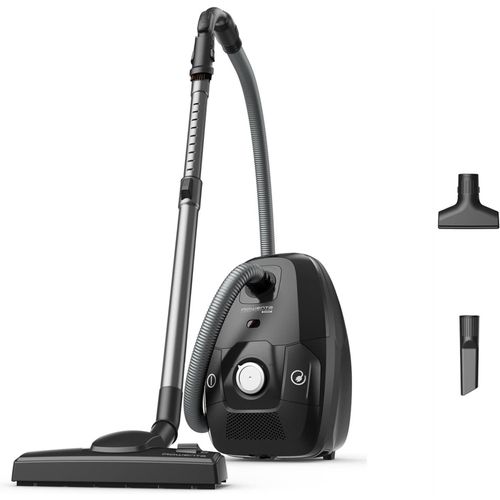 Green Force Silence Aspirateur Avec Sac, 900 W , Haute Filtration, Silencieux, Eco-Responsable, Fabriqué En France, Noir/Alu Ro6136Ea[X415]