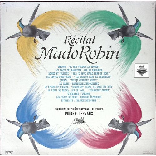 Mado Robin- Pierre Dervaux - Orchestre Du Théâtre National De L'opéra - Récital - Avec Livret