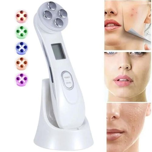 6 Modes Ultrasonique Led Lumière Beauté Appareil De Massage Du Visage Avec Usb Rechargeable Anti Rides Anti-Âge