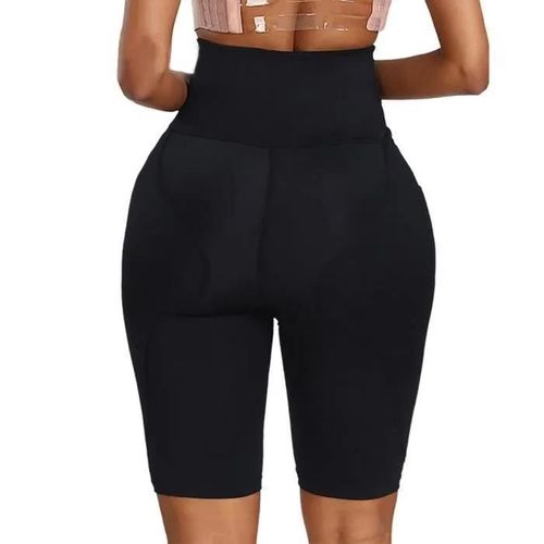Culotte Push Up Pour Fesse Femme - Taille Haute Amincissante - Plat Shaper Training Panties Noir