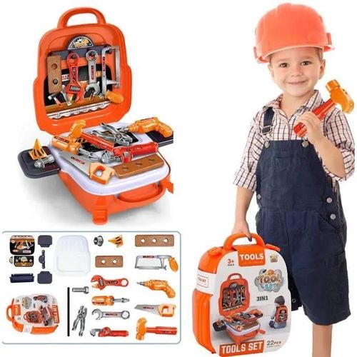 Outils Jouet Enfant 3 4 5 Ans, Boîte À Outils Enfant Jeu D'imitation, Bricolage Etabli Enfant Jeu Éducatif Anniversaire Noël Cadeau