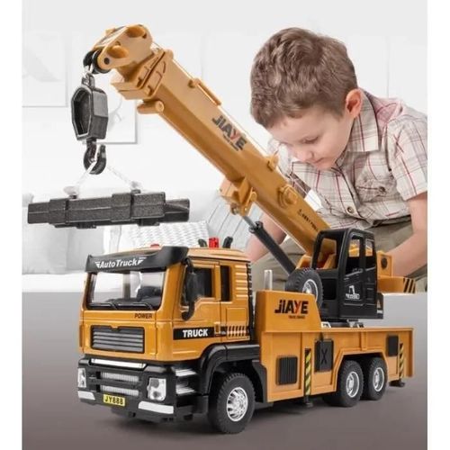 Vehicules De Chantier Camion Chantier Grue Enfant Avec Lumières Sons Enfant 3 4 5 6 Ans Cadeau De Noël Jouet
