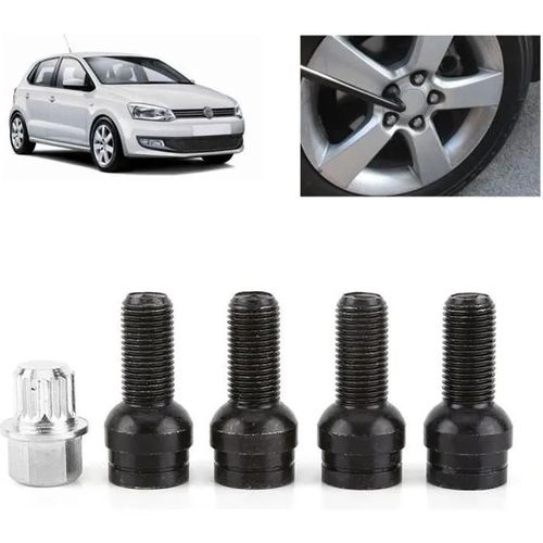 Écrous Antivol Conique Avec Clé Pour Audi Golf Jettae -Tun