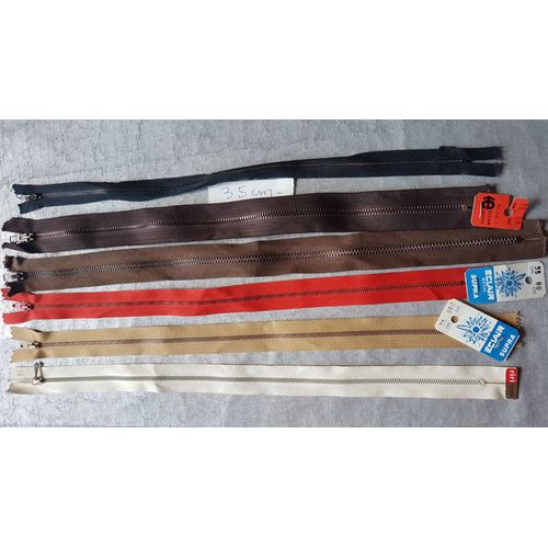 Lot De 6 Fermetures À Glissière 35 Cm