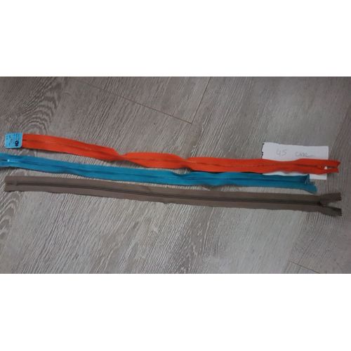 Lot De 3 Fermetures À Glissières 45 Cm