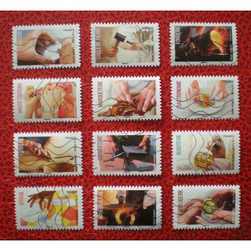 Métiers D'excellence - Série Complète De 12 Timbres Oblitérés - France - Année 2023