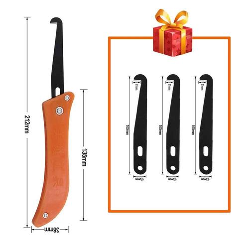 Couteau à crochet professionnel pour réparation de fentes de carreaux,pour le nettoyage et l'élimination de vieux coulis,encoche à Joint en acier au tungstène,outils de Construction à - Type Kit A