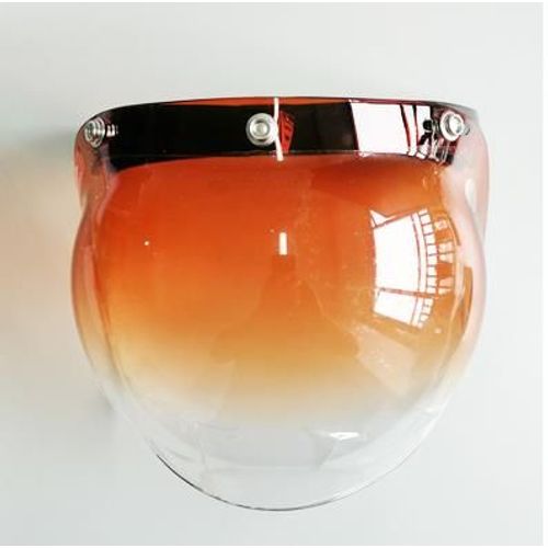 Visière Pour Casque De Moto Vintage,Visière À 3 Boutons Pour Casque De Moto Antique,Bouclier À Bulles,Lentille Pour Casque Beon/Torc,Marque - Type Half Orange