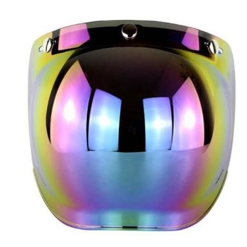Visière Pour Casque De Moto Vintage,Visière À 3 Boutons Pour Casque De Moto Antique,Bouclier À Bulles,Lentille Pour Casque Beon/Torc,Marque - Type Colorful