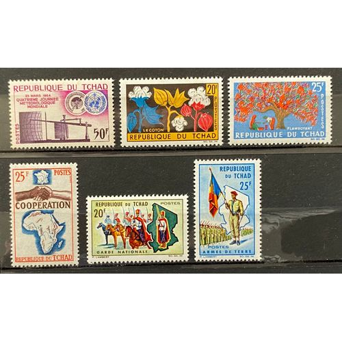 Lot De 6 Timbres Neufs** Tchad 1964 Y&t N° 98 À 103