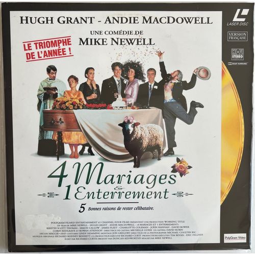 Laserdisc 4 Mariages Et 1 Enterrement 1994 Vf